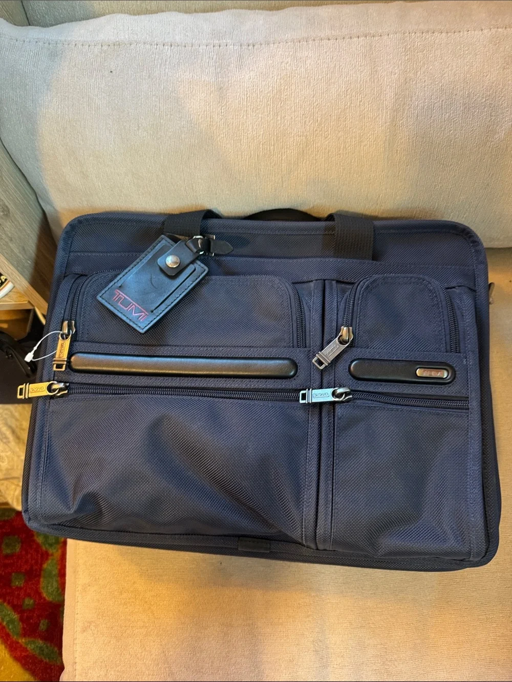 Tumi Alpha 2 ballistic briefcase bag.